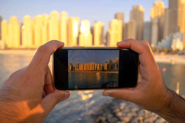 istock View from the screen and taking picture of the beach 1189087471