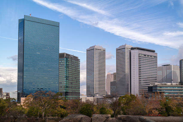 istock Buildings in downtown Osaka, Japan 1189092647