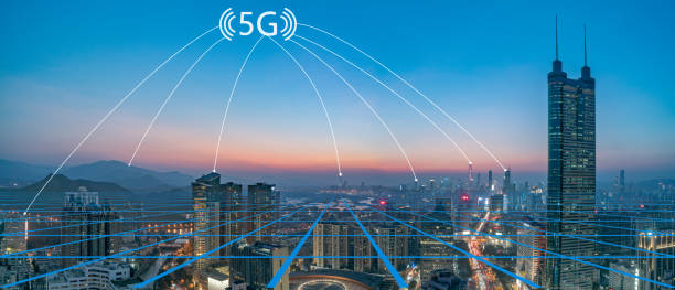 istock Smart city and communication network concept Aerial View 1189095041