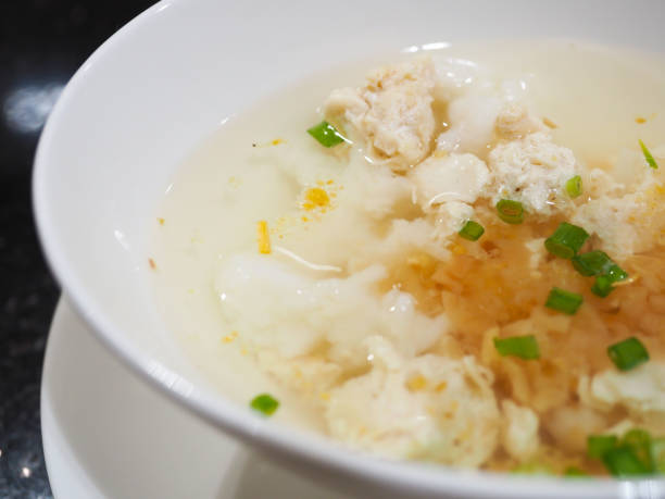 istock Boiled rice with pork asian breakfast 1189098647