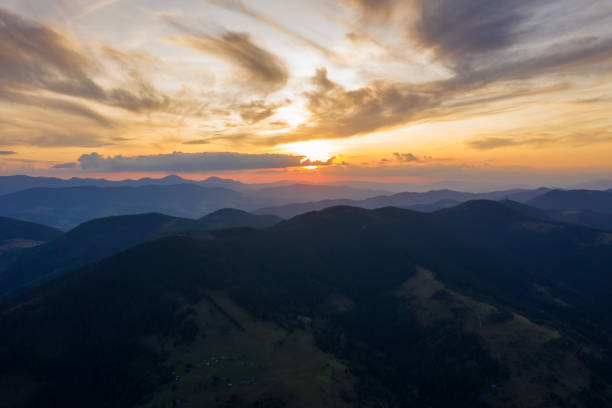 istock Very beautiful color sunset in the mountains 1189099810