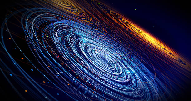 istock Abstract Colorful Digital Lines Flowing. Creative Background 3D Illustration Render 1189099821