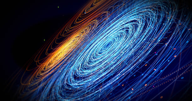 istock Abstract Colorful Digital Lines Flowing. Creative Background 3D Illustration Render 1189099905