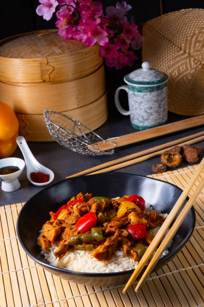 istock Hot roasted chicken with rice and vegetables 1189107466