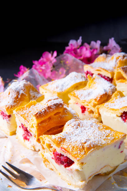 istock Karpatka - a delicious Polish pudding cake 1189107993