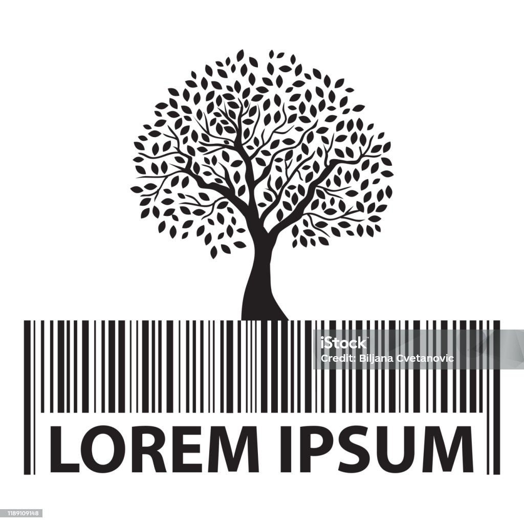 Barcode Tree Vector Bar Code Tree Stock Illustration - Download Image Now - Business ...
