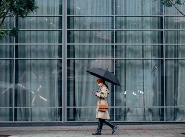 istock A Woman Walking on Rainy Day 1189115139