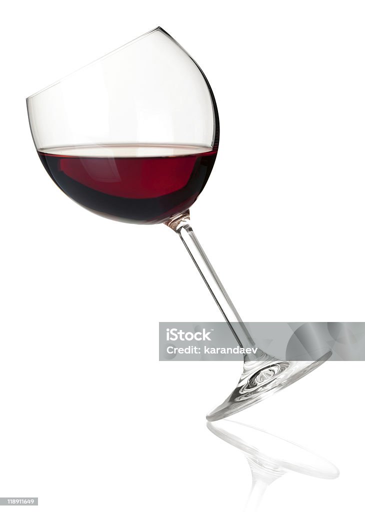 Vinho tinto em vidro caindo - Foto de stock de Bebida royalty-free