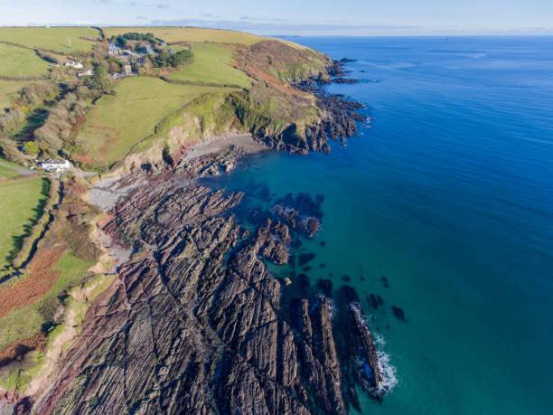 istock Aerial view of rugged Cornwall Coastline looe 1189122006