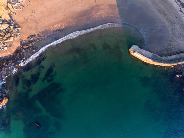 istock Aerial view of sunset at Cornwall Polkerris Harbour 1189122507