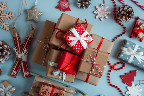 istock christmas wrapped paper gift boxes and decoration 1189125148
