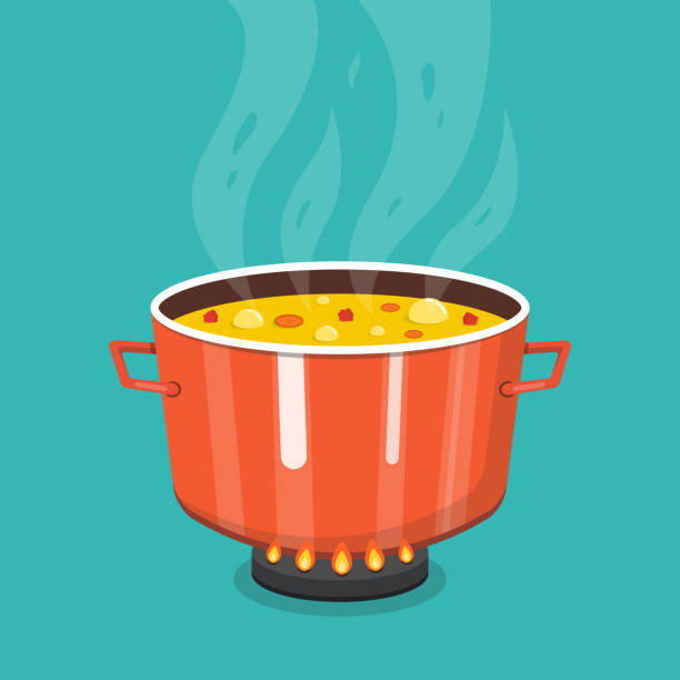 13,467 Soup Pot Illustrations & Clip Art - iStock | Soup pot on white, Big  soup pot, Vegetable soup pot