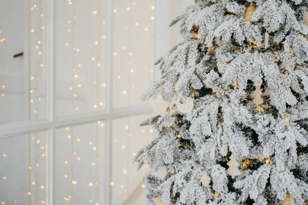 istock Christmas decorations on Christmas tree with lights 1189132392