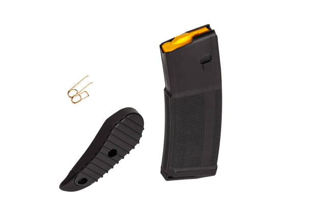 istock Assault rifle magazine isolated on white background 1189133634