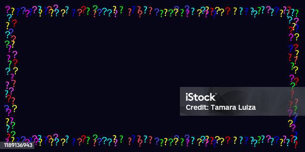 Question Mark Rectangular Frame Pattern Frame Of Question Marks Stock Illustration - Download Image Now ...