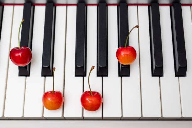 istock Piano chord  shown by cherries - Diminished series - C#dim (C sharp Diminished) / Dbdim (D flat diminished) 1189137972