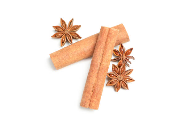 istock Cinnamon sticks and fragrant anise isolated on white background 1189138409