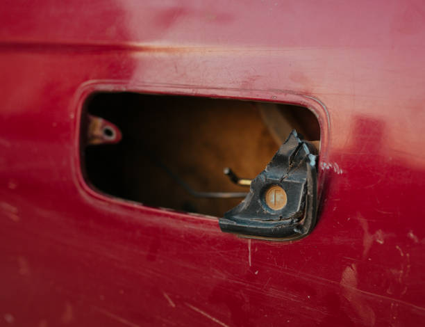 istock Broken Car Door Handle on suv in Asia 1189138577