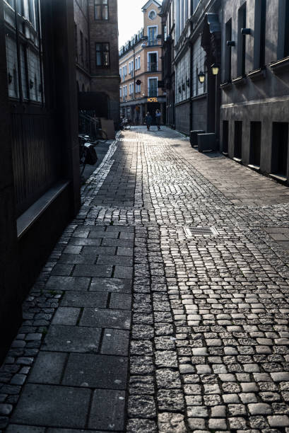 istock Paved street at sunset in Malmo, Sweden 1189146025