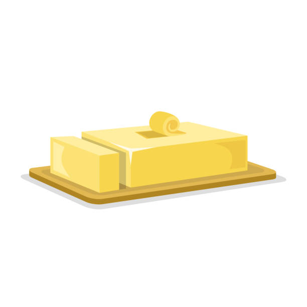 Ilustración de Barra De Mantequilla Con Una Rebanada En La Parte Superior Ilustración Vectorial Plana y más Vectores Libres de Derechos de Mantequilla - iStock Ilustración de Barra De Mantequilla Con Una Rebanada En La Parte Superior Ilustración Vectorial Plana y más Vectores Libres de Derechos de Mantequilla - iStock