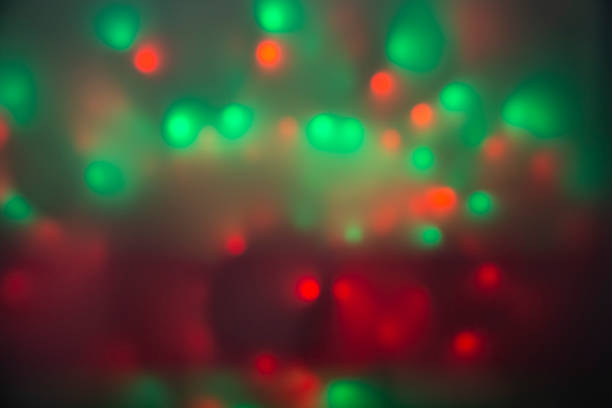 multi-colored lights garlands, bokeh. festive background