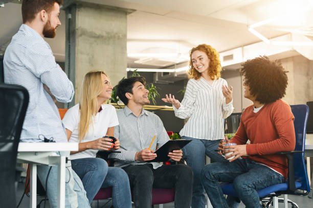 istock Collective brainstorm of young creative team in office 1189146669