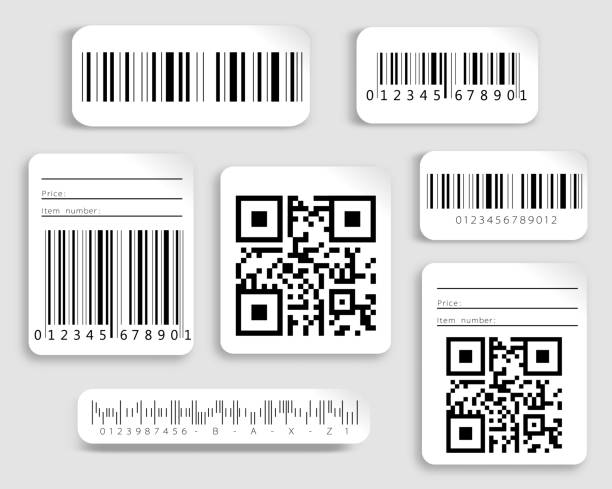 Bar code Set, collection of barcodes isolated on white background. part of a series stock illustrations