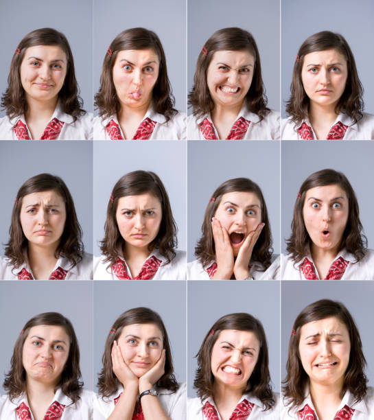 Multiple images with facial expressions