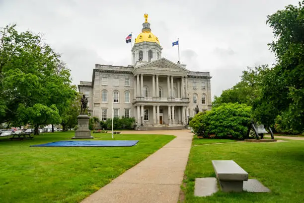 New Hampshire State House capitol building in Concord NH.