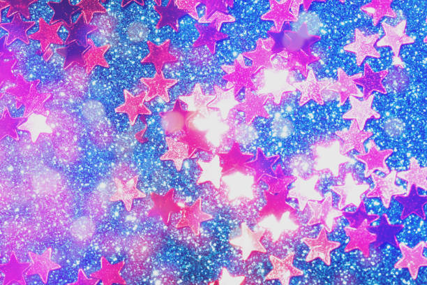 istock Trendy neon background with stars 1189157127
