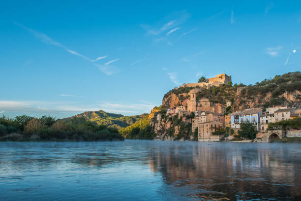 istock Sunrise at Miravet, Mediterranean town, Tarragona. Spain 1189158632