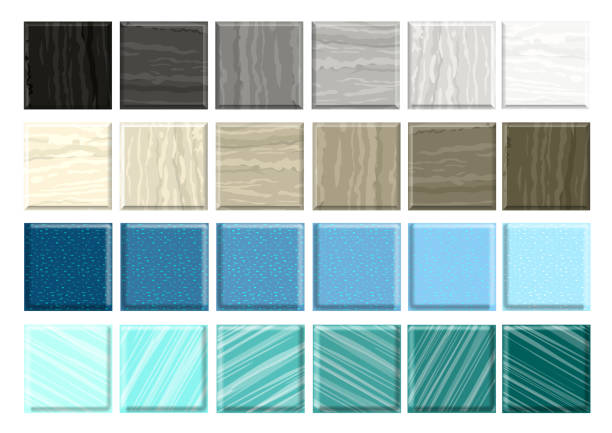 zestaw różnych mozaiki marmuru smalt - color swatch architecture wallpaper pattern marble stock illustrations