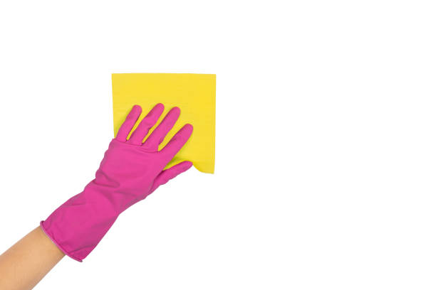 istock A hand in a glove holds a microfiber cloth for washing and cleaning dishes 1189160210