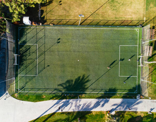istock Aerial View Football Field 1189160607