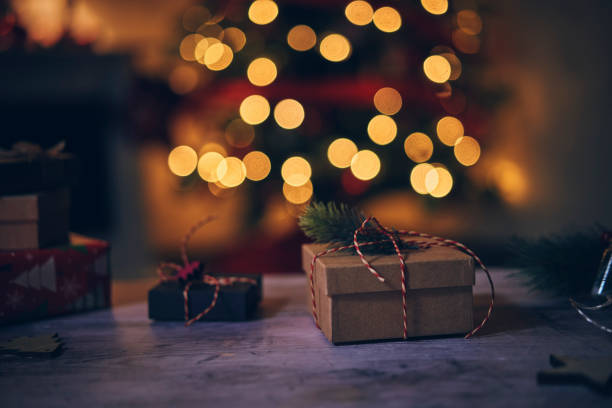 istock Christmas Presents and Holiday Lights 1189162818