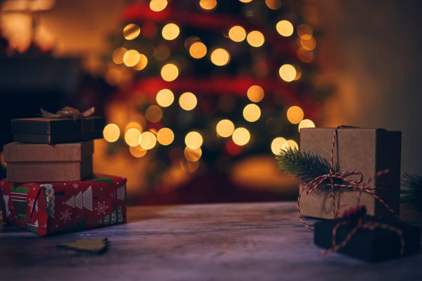 istock Christmas Presents and Holiday Lights 1189162819