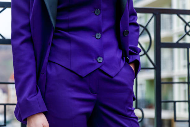 istock Girl in a blue suit 1189168227
