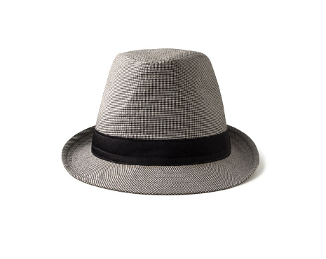Sombrero blanco y negro con banda photo