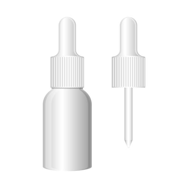 istock Bottle and dropper medicine vector design illustration isolated on white background 1189169933