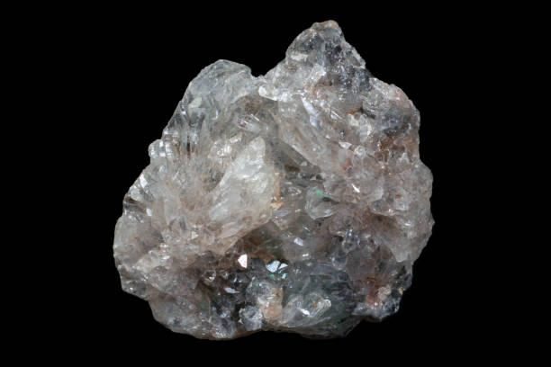 istock Celestine (Celestite) mineral from Brazil isolated on a pure black background 1189174286