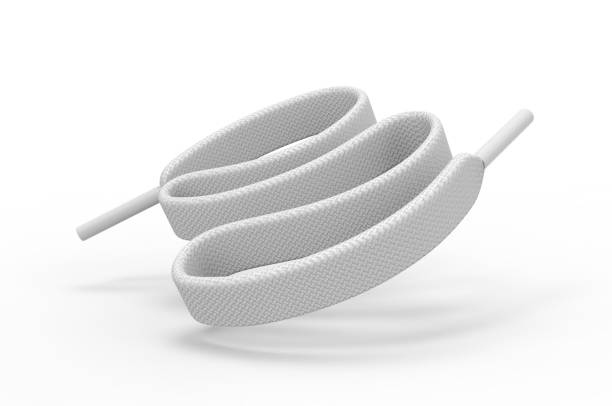 Blank shoelaces for branding and mock up. 3d illustration.