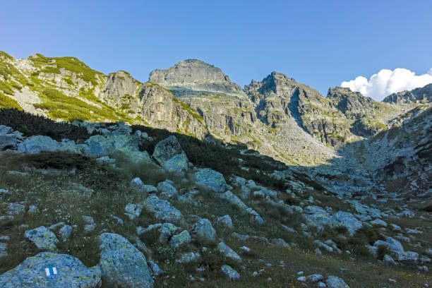 Landscape of Orlovets peak, Rila Mountain, Bulgaria stock photo