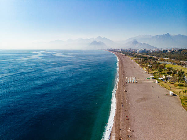 istock Aerial View Konyaalti Beach at Antalya Turkey 1189187944