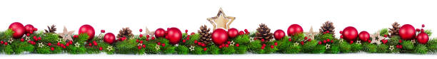 istock Christmas border on white, extra wide 1189190680