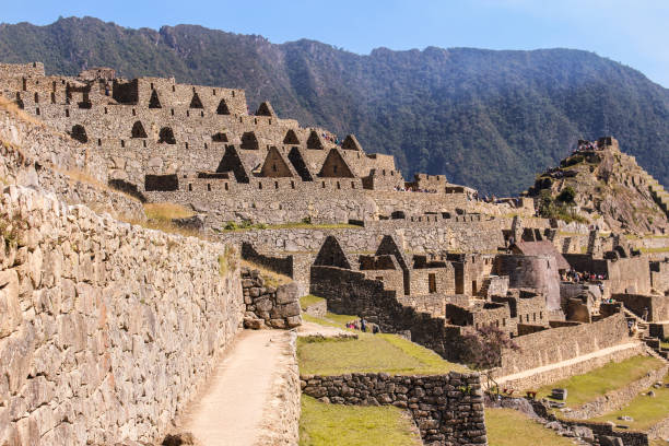 Inca Ruins at Machu Picchu stock photo