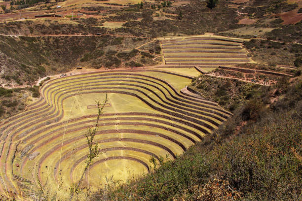 Moray archaeological site near Cusco, Peru stock photo