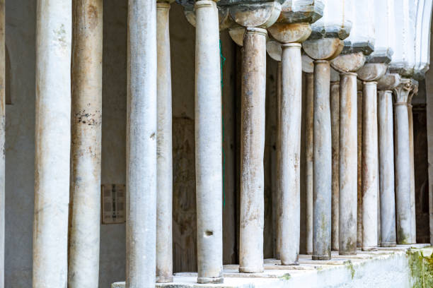 istock Columns in the Arab-Norman style, Amalfi cathedral, Italy 1189193414