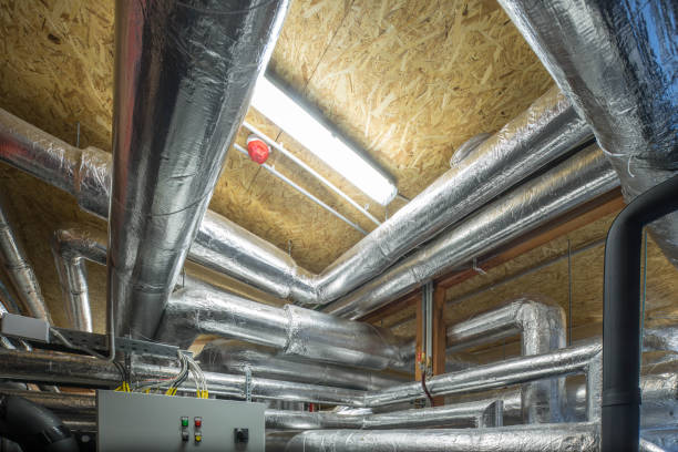 istock Ventilation system indoors. System of pipes. 1189194194