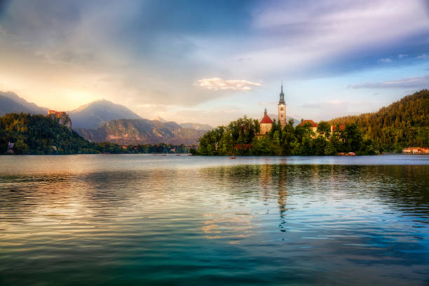 istock Evening at Bled, Slovenia, with Lake Bled and Bled Island 1189194533