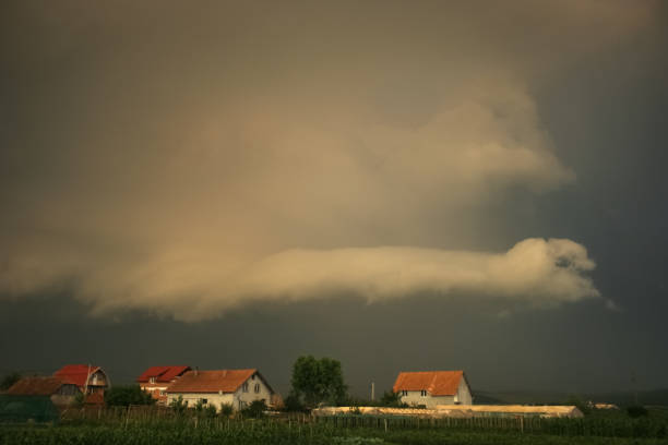 istock Dramatic view of a hail storm in Romania 1189196272